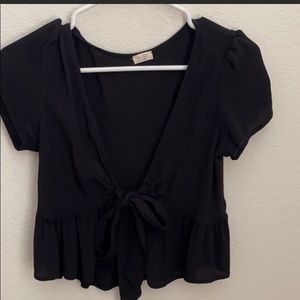Brandy Melville Front Tie Crop Top